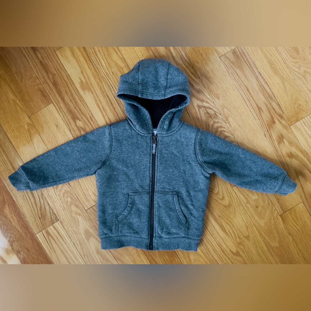 Carters sherpa lined zip up hoodie size 4T